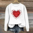 thumbnail image 2 of Valentine's Day Sweatshirt Women Cute Heart Graphic Pullover Tops Casual Loose Crewneck Sweatshirts, 2 of 4