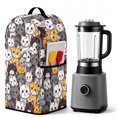 thumbnail image 3 of FOR U DESIGNS Cartoon Cat Print Durable Blender Cover Washable Quilted, Dustproof, Anti Fingerprint, 2 Side Pockets, Fits Stand Mixer & Food Processor, 3 of 7