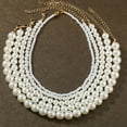 thumbnail image 3 of EcoNesxp Collier Rond Imitation Perle Collier de Mariage Nuptial Perle Collier Blanc 4 mm Collier de Mariage Nuptial Perle Collier Rond Imitation Perle 4 mm, 3 of 5