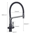 thumbnail image 3 of Matte Black Kitchen Sink Faucet Tap Pure Water Filter Mixer Crane Dual Handles Purification Kitchen Hot And Cold Water Tap, 3 of 15