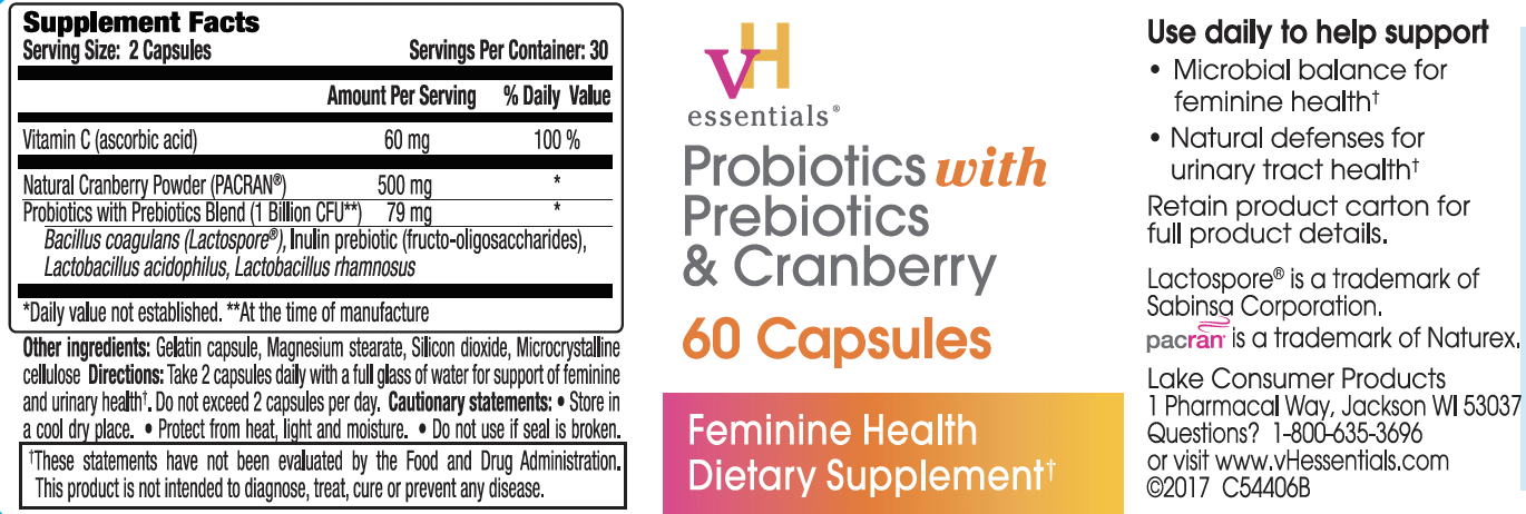 vH essentials Probiotics with Prebiotics and Cranberry Feminine Health Supplement - 60 Capsules - image 2 of 9