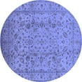 thumbnail image 1 of Ahgly Company Indoor Round Oriental Blue Traditional Area Rugs, 7' Round, 1 of 4