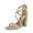 GOLD, variant on 4 inch High Heels for Women Chunky Block Cross Strap Open Toe Dress Sandals for Wedding Bridal Evening Homecoming Prom