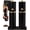 Black, variant on Styled Settings Wooden Salt and Pepper Grinder Set with GOLD Accents, Refillable Manual Salt & Pepper Mills, Adjustable Ceramic Grinder, Wood Stand, Peppercorn Grinder and Salt Mill Set for Kitchen