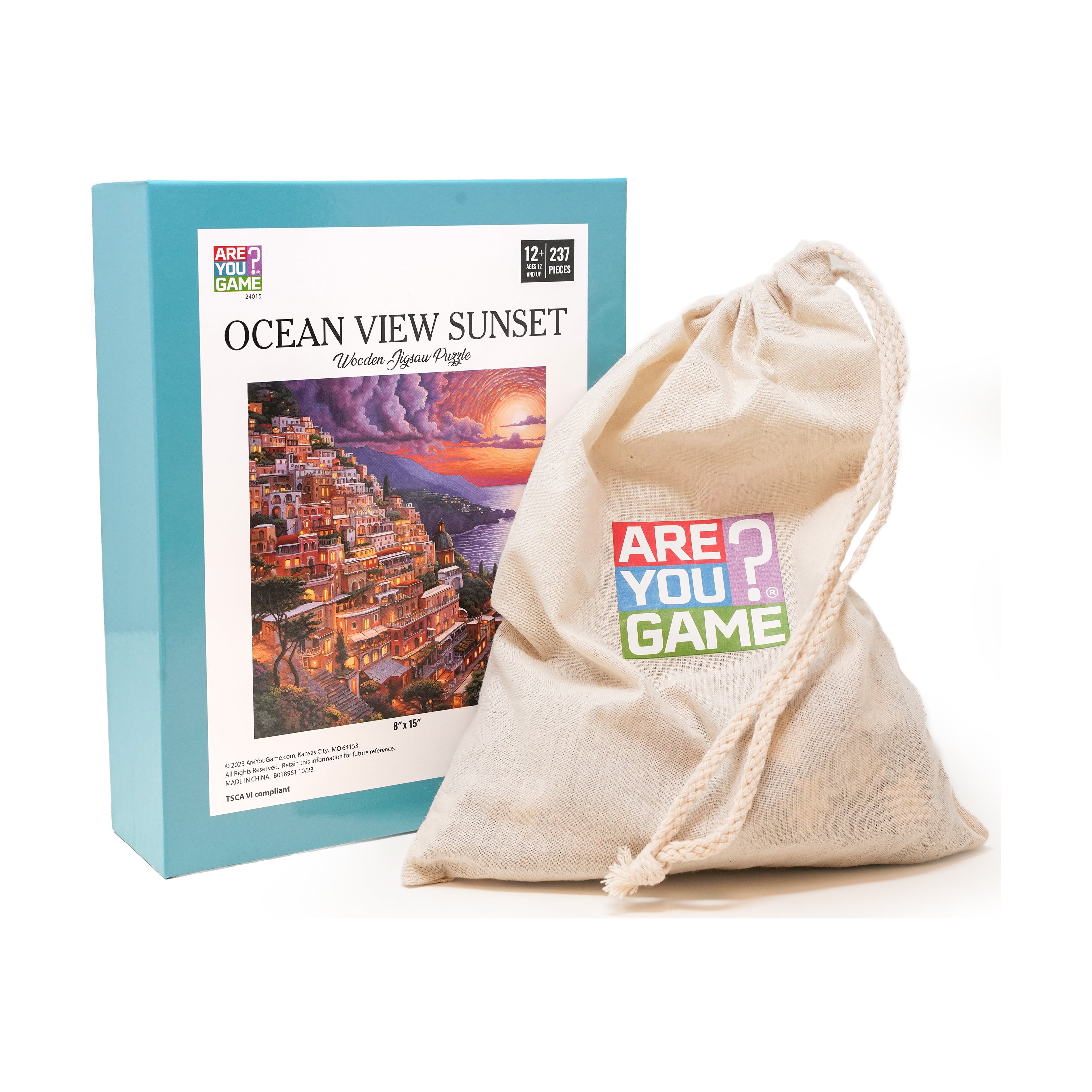 AreYouGame.com Wooden Jigsaw Puzzle - Ocean View Sunset: 237 Pcs
