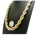 thumbnail image 3 of Hip-Hop Rapper's Style 12mm Rope Chain Necklace in Gold-Tone, 22", 3 of 4