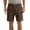 Brown-02, variant on Mens Cotton Linen Shorts Elastic Waist Drawstring Casual Shorts with Pockets Summer Clothes