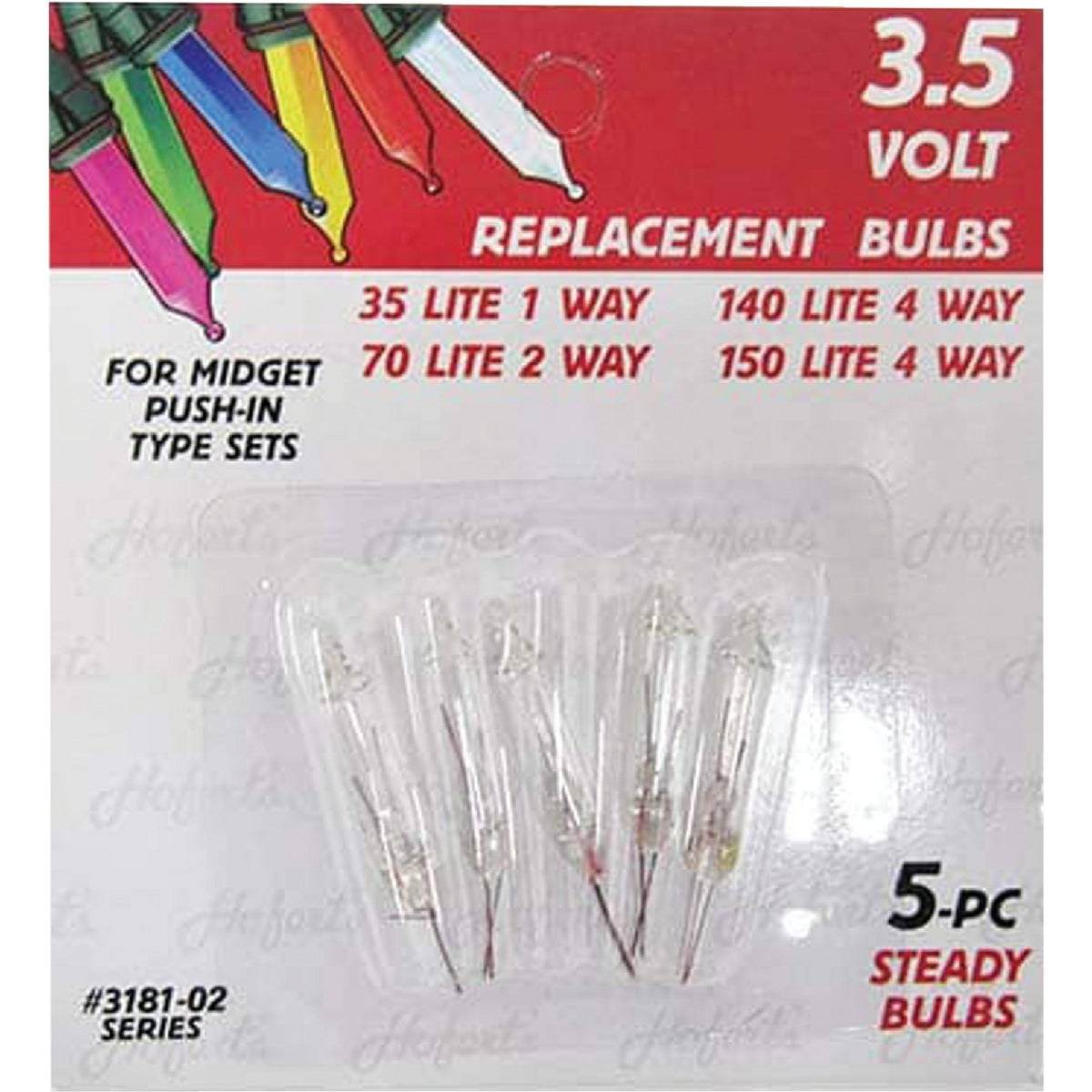4 Packages Light Keeper Pro 2.5 V Clear Mini Replacement Bulbs  40 Ct 