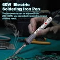 thumbnail image 3 of Fer à Souder Électrique Portable Professionnel 60W Type Stylo 200450°C Température Réglable, 3 of 8