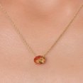 thumbnail image 3 of Gem Stone King 14K Yellow Gold Twilight Orange Mystic Quartz Pendant Necklace for Women | 1.80 Cttw | Gemstone Birthstone | Oval 9X7MM | With 18 inch Chain, 3 of 6