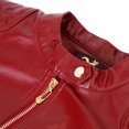 thumbnail image 2 of Ropa de cuero de motocicleta de PU para damas de otoño e invierno, chaqueta de cuero pequeña y corta para mujeres de mediana edad y mayores, 2 of 2