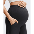 thumbnail image 4 of G4Free BareFeel Maternity Dress Yoga Pants with Pockets Over The Belly Stretchy Work Slack Pregnancy Wide Leg Casual Trousers, 4 of 8