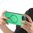 thumbnail image 3 of for iPhone 16e Magnetic Case, Luxury PU Leather Skin-Feel Back Protective Phone Cover Compatible with Mag-Safe Support Car Mount Holder for iPhone 16e, Green, 3 of 8