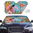 thumbnail image 2 of Daiia Tropical Jungle Flamingo Windshield Sun Shade for Car SUV Truck (Small ), Car Sun Shade Windshield, Car Shades for Front Windows, Sunshade for Car Windshield, 2 of 7