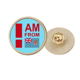 thumbnail image 1 of Soy de Niue Broche de oro metálico circular, 1 of 3
