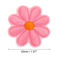 thumbnail image 2 of Uxcell Flower Iron-on Patches Embroidered Sew Flower Patch for Clothing Repair Backpack 3.54x3.54" 30 Pcs Pink, 2 of 7