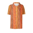 thumbnail image 4 of Karight Womens Leaf Print Short Sleeve Button Down Shirt - Collared Casual Blouse with Lightweight Fabric for Summer Daily Wear & Vacation Outfits, 4 of 7