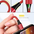 thumbnail image 7 of Aioneus 2X 3FT Charger Cable Phone Charging Cord Nylon Braided Data Sync Cable for i Phone 13/12/11 Pro Max/XS MAX/XR/XS/X/8/7/Plus/6S/6/SE/5S/i Pad (red), 7 of 7