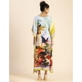 thumbnail image 4 of Printed Viscose Rayon Short Sleeve Kaftan - Round Neck, Relaxed Fit Vacation Wear, 4 of 9