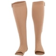 thumbnail image 2 of Calf Compression Sleeve, 1Pair Elastic Sports Open Toe Compression Socks Zipper AntiSlip Foot Protective Sleeves Compression Leg Sleeve For Women Men, 2 of 8