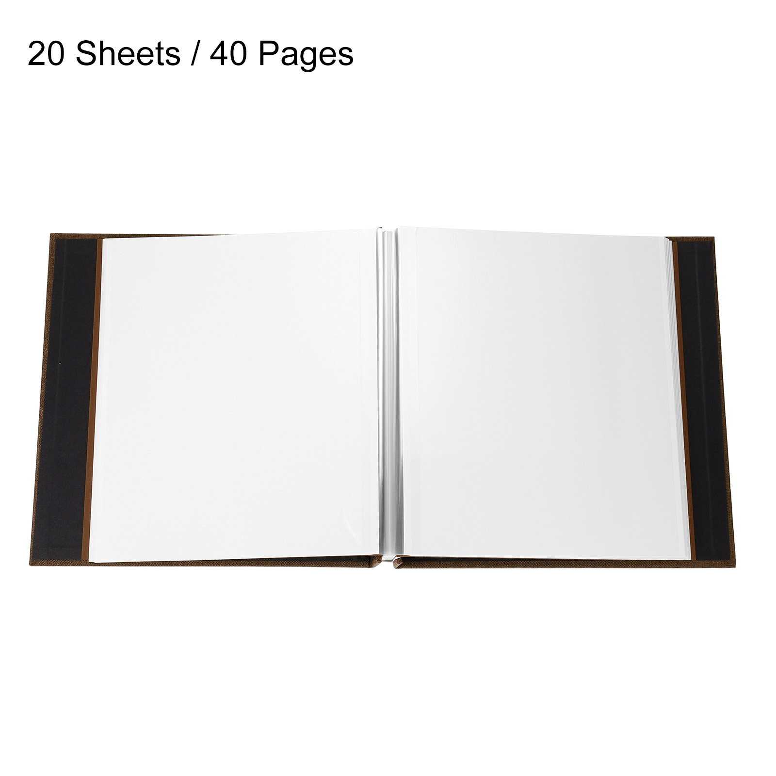 Uxcell Scrapbook Album, Self Adhesive Photo Album, DIY Memory Book for 4x6 8x10 Picture, Coffee