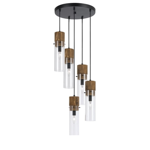 Cal Lighting 60W X 5 Spheroid Glass Pendant