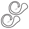 thumbnail image 4 of Zipper Puller Helper Black Alloy Pearl 2Pcs 25.2x0.6x0.6In, 4 of 8
