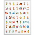 thumbnail image 3 of 35pcs-50pcs Hawaii Stickers Tropical Kids Stickers Beach Waterproof Funny Stickers Pack for Luggage Phone Laptop, 3 of 8