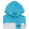 thumbnail image 4 of Sesame Street Cookie Monster Pullover Hoodie and French Terry Shorts Newborn to Toddler, 4 of 5