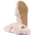 thumbnail image 5 of Toms Susie Women's Faux Fur Criss Cross Slide Slippers In Pink Size 9, 5 of 6