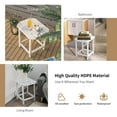 thumbnail image 3 of Topcobe 18 Inch Weather Resistant Side Table for Garden Yard Patio, Outdoor Patio Furniture, White, 3 of 6