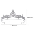 thumbnail image 4 of KAKOWELY Tiara de novia para boda, corona de novia, tiara de mujer, corona de diamantes de imitación para novia, 4 of 4