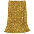 thumbnail image 2 of Bingfone Gold Glitter Print Flannel Fleece Blanket Throw Blanket For Bed,Sofa,Couch,Travel,Camping(50"X40"), 2 of 9