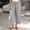 Gray, variant on Women Drawstring Waist Cropped Harem Pants Vertical Pleated Seams Loose Roomy Fit for Suburban Picnics And Backyard All Day Relaxation Army Green S