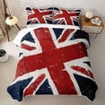 thumbnail image 2 of Manfei Vintage Union Jack Twin Quilt Set,Red White Navy Twin Coverlet Set,2 Pieces, 2 of 7
