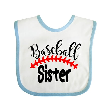 

Inktastic Baseball Sister Gift Baby Boy or Baby Girl Bib