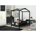 thumbnail image 2 of Delta Children Poppy House Wood Twin Bed, Platform Bed - No Box Spring Needed, Midnight Grey, 2 of 6