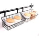 thumbnail image 2 of Cesta con cesto de rejilla, cesta detrás de la puerta o en la barandilla, encima de la puerta del armario, color negro, 2 of 4