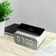 thumbnail image 3 of Radio Reloj Despertador Con Altavoz Bluetooth Relojes Despertadores Batería De Respaldo De Cabecera Y Alimentación De Red Utilizado Como Cargador Inalámbrico Y Cargador Usb Pantalla De Espejo Led Eigraketly HA025271-02, 3 of 5