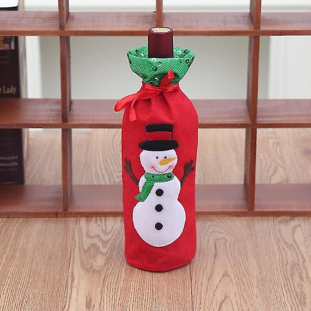 Figuras Decoración Decoraciones Navideñas Juego De Botellas De Vino Navideñas 2 Piezas De Soldadura