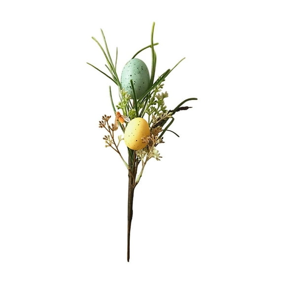 Darzheoy Artificial Easter Egg Stems, 14" Easter Bunny Picks Colorful Easter Speckled Egg Picks Spring Floral Berry Stems for Easter Table Centerpiece Vase Decor