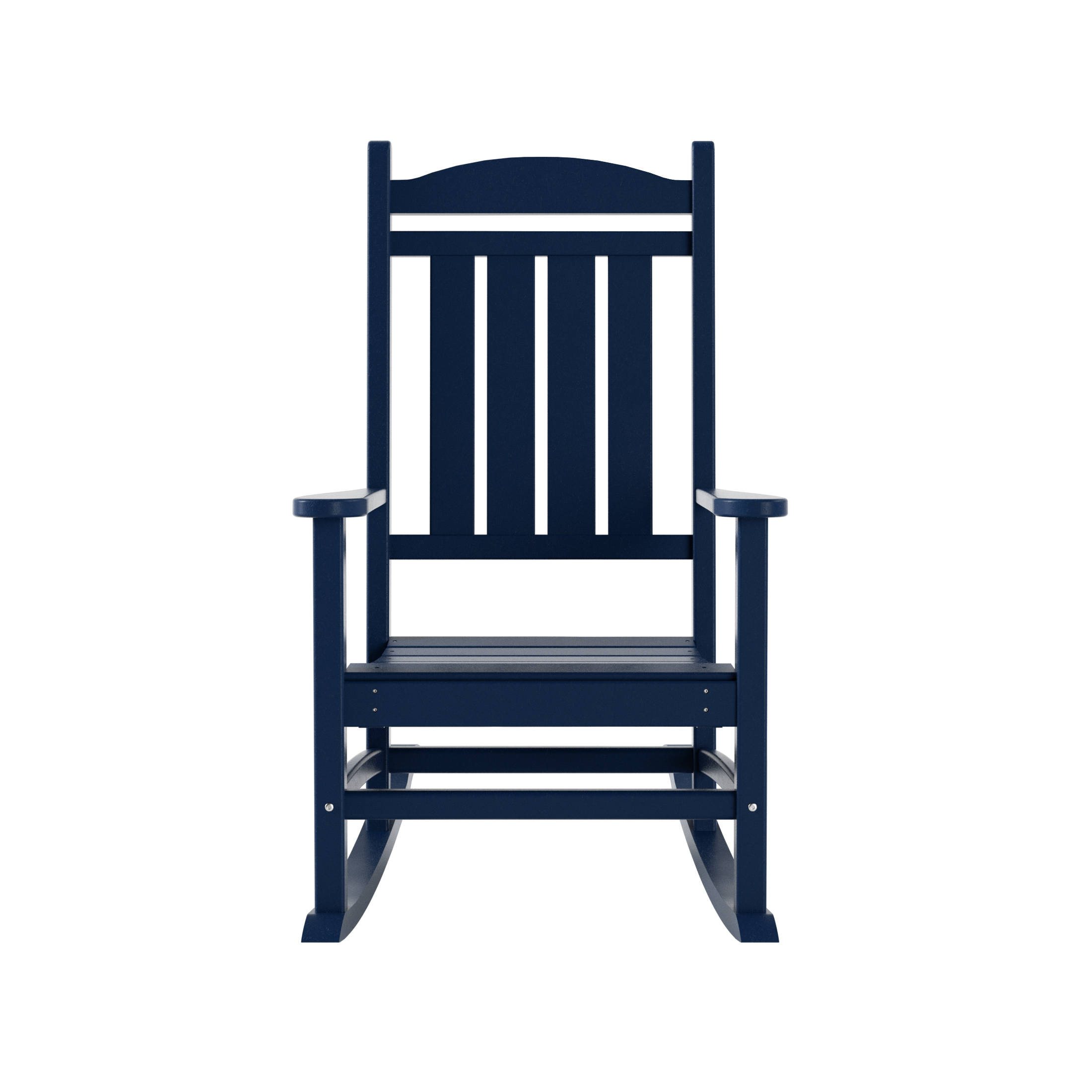 GARDEN 2-Piece Set Classic Plastic Porch Rocking Chair with Round Side Table Included, Navy Blue - image 5 of 7