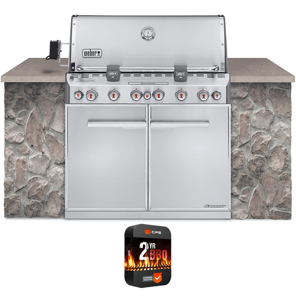 Weber 7460001 Summit S-660 Built-In Grill with Rotisserie and Smoker Box Natural Gas Bundle with Premium 2 YR CPS Enhanced Protection Pack - image 1 of 1