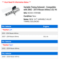 thumbnail image 2 of Variable Timing Solenoid - Compatible with 2002 - 2014 Nissan Altima 3.5L V6 2003 2004 2005 2006 2007 2008 2009 2010 2011 2012 2013, 2 of 2