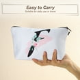thumbnail image 4 of Unique Bargains Personalized Makeup Bag F Letter Purse Small Cosmetic Bag Zipper Monogrammed Makeup Bag Pouch White, 4 of 7