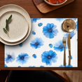 thumbnail image 4 of Pioneer Flower Floral Print Pattern Summer Placemats Table Placemats Set Of 6-Linen Kitchen Washable Placemats Table Mats 12x18 Inch Non-Slip Heat Resistant, 4 of 5