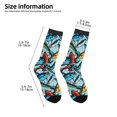 thumbnail image 2 of Fuzoiu Colorful Fishing Baits Print Kids Socks For Boys Girls,Grip Crew Socks with Non Slip,Lightweight Stretch Crew Socks,Toddlers Crew Boot Socks, 2 of 5
