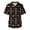 AZ26-Brown, variant on Halloween Mens Scrub Tops Short Sleeve Vneck Pumpkin Bat Print Scrub Tops Workwear Uniforms With Pockets Holiday Orange 2XL