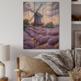 thumbnail image 2 of Designart "Mills in Lavender Hues III" Landscapes Print on Natural Pine Wood, 2 of 5