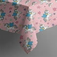 thumbnail image 5 of Pink Cartoon Unicorn Star Pattern Square Tablecloth,Waterproof Square Table Cover,Wipeable Spillproof Washable Table Cover for Home Kitchen Party Decor 42"X42"(107x107cm), 5 of 6
